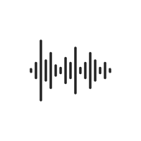 Differently sized lines in a sequence representing sound waves scheme