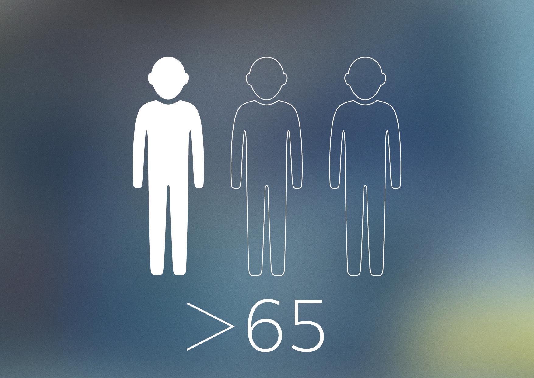 Infographic: one out of three people have hearing loss.