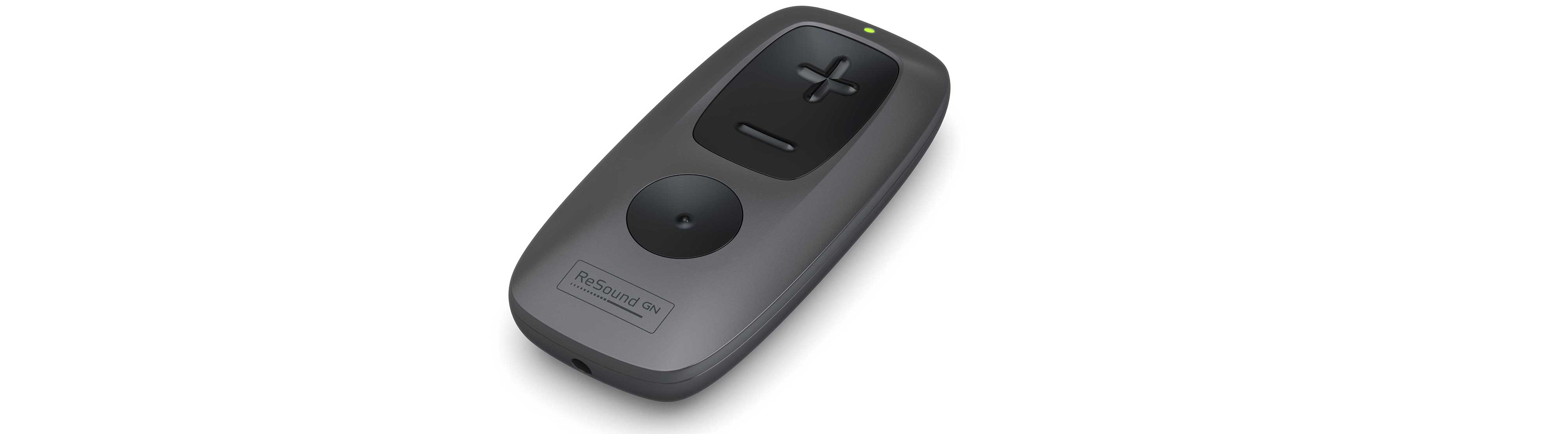 The ReSound remote control on a white background